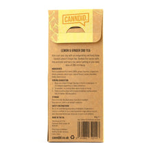 Load image into Gallery viewer, Canndid CBD Tea 'Lemon & Ginger' - 20x Hemp Tea Bags
