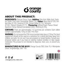 Load image into Gallery viewer, Orange County CBD Gummy Peach Rings 1600mg