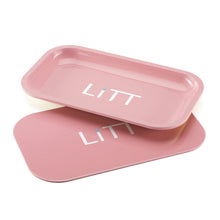 Load image into Gallery viewer, Litt Stash Metal Rolling Tray with magnetic lid - Large (PINK)