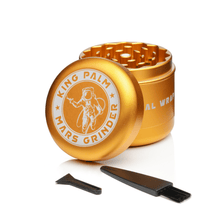 Load image into Gallery viewer, King Palm Mars Herb Grinder 4 Piece - Gold