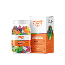 Load image into Gallery viewer, Broad-SPECTRUM CBD GUMMY CUBES 1600mg ORANGE COUNTY