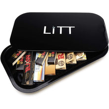 Load image into Gallery viewer, Litt Stash Metal Rolling Tray with Magnetic Rolling Lid - Large (BLACK)