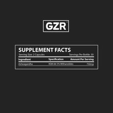 Load image into Gallery viewer, Ashwagandha Capsules - GZR Labs