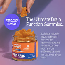 Load image into Gallery viewer, Lions Mane Cognitive Boost Gummies: 2000mg (Serving) Mixed Berry Flavour | 30 Servings | Orange County