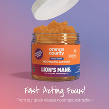 Load image into Gallery viewer, Lions Mane Cognitive Boost Gummies: 2000mg (Serving) Mixed Berry Flavour | 30 Servings | Orange County