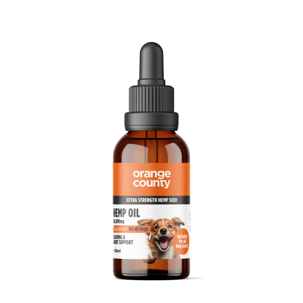Extra Strength 30,000mg Pet Calming Hemp Seed Oil for Dogs + Cats