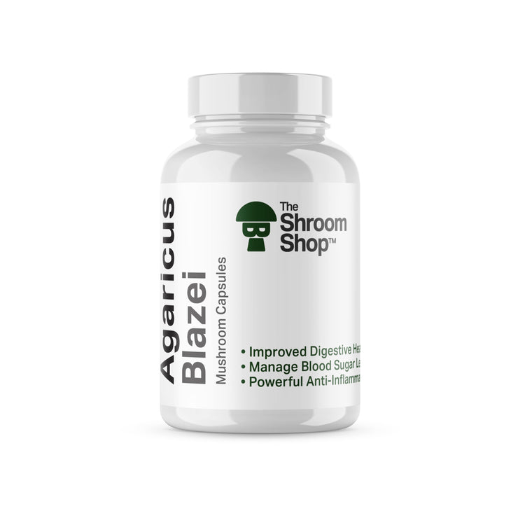 Agaricus Blazei Mushroom Capsules (90x500mg) - The Shroom Shop