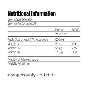Vegan Apple Cider Vinegar Gummies - Mixed Fruit Flavour - Orange County
