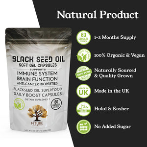 Blackseed Oil Soft Gel Capsules - 60x500mg