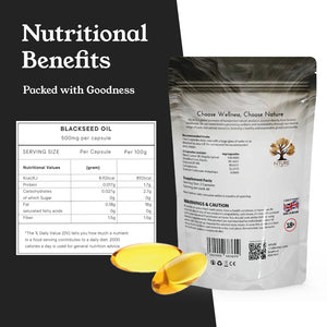 Blackseed Oil Soft Gel Capsules - 60x500mg