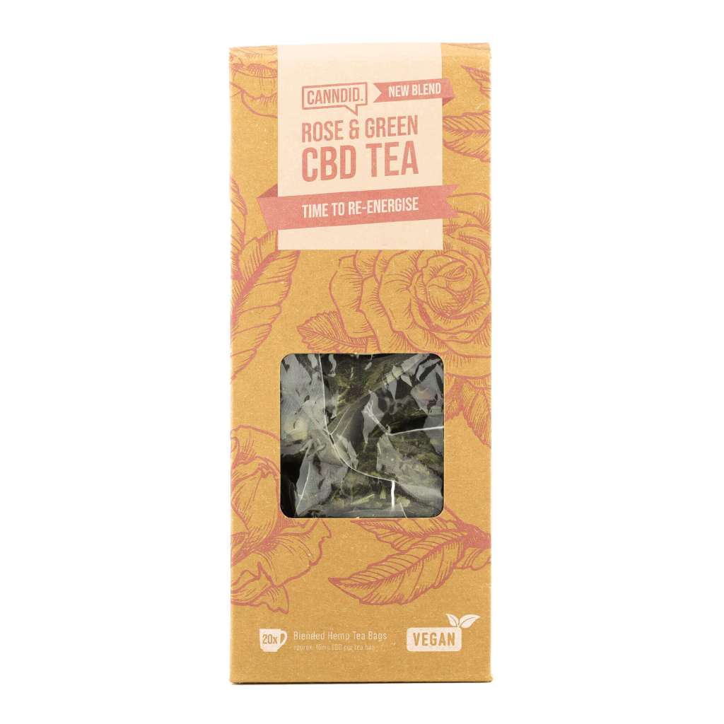 Canndid CBD Tea 'Rose & Green' - 20x Hemp Tea Bags