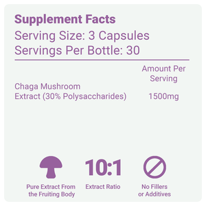 Chaga Mushroom Capsules - The Shroom Shop