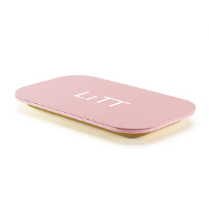 Litt Stash Metal Rolling Tray with magnetic lid - Large (PINK)