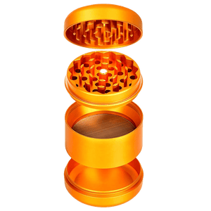 King Palm Mars Herb Grinder 4 Piece - Gold