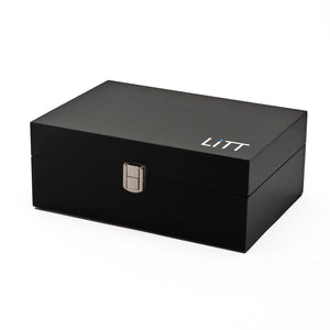 LITT Rolling Stash Box Set - With Rolling Tray, 2 Glass Storage Jars and Herb Grinder