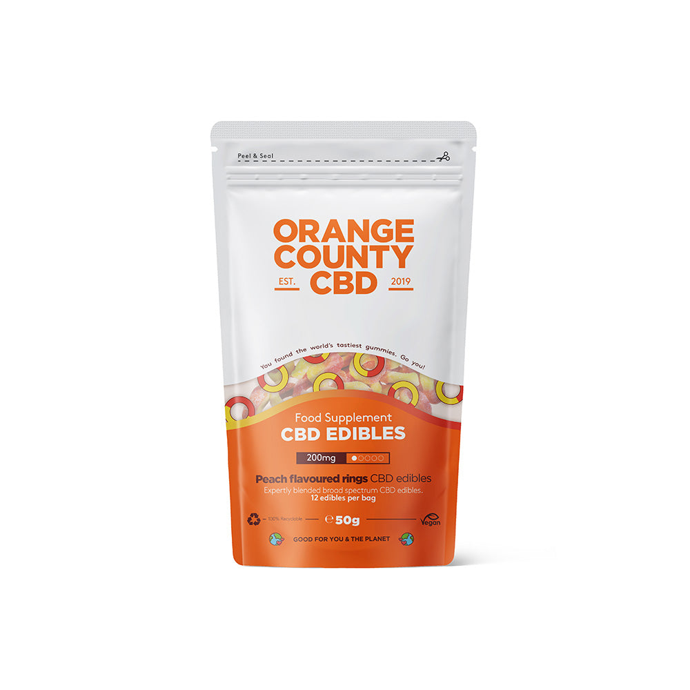 CBD Gummy Peach Rings Grab Bag (200mg)