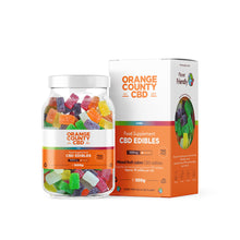 Load image into Gallery viewer, Broad-SPECTRUM CBD GUMMY CUBES 1600mg ORANGE COUNTY
