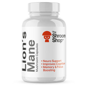 Lions Mane Mushroom Capsules (90x500mg) - The Shroom Shop