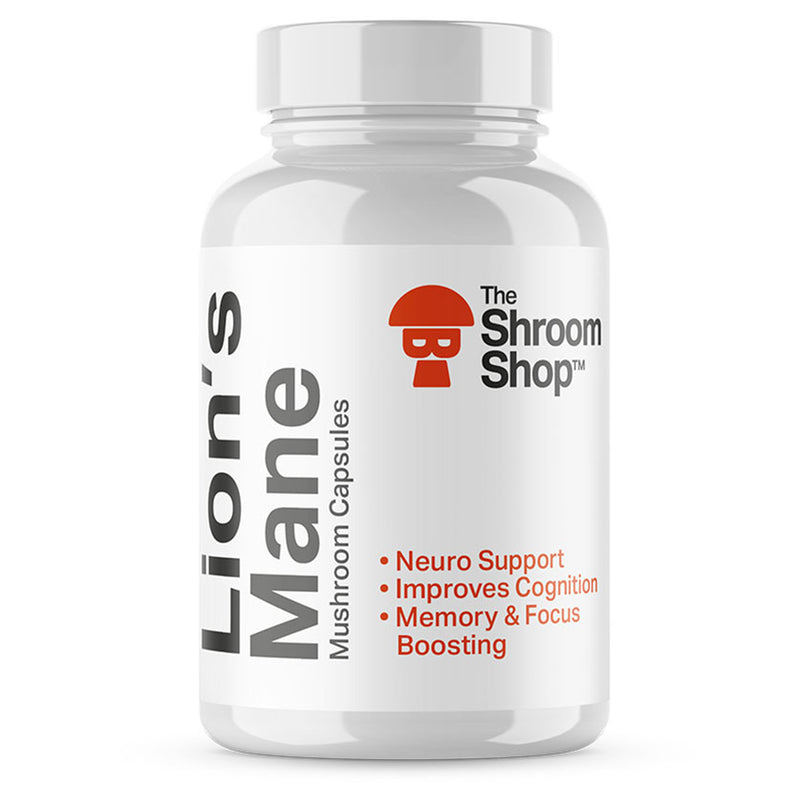 Lions Mane Mushroom Capsules (90x500mg) - The Shroom Shop